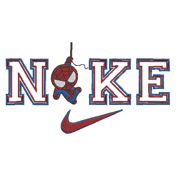 Nike Chibi Spiderman YOUTH Embroidered Sweatshirt Kids Boy Girl Crewneck Marvel - Picture 2 of 11